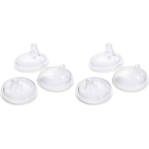 image:imageBoon Nursh Silicone Sippy Cup Lid  Convertible Transitional Sippy Spouts for Nursh Baby Bottles  Sippy Cup Lids for Babies  Baby Feeding Supplies  Ages 6 Months and Up  3 Count3 Count Pack of 2