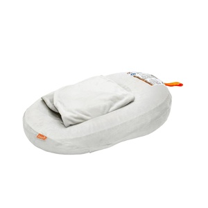 image:imageBoon Puff Inflatable Baby Bather  Infant Bathtub Includes Microfleece Cover Swaddle Wings and Storage Bag  Inflatable Baby Bathtub for Newborns and InfantsGrey