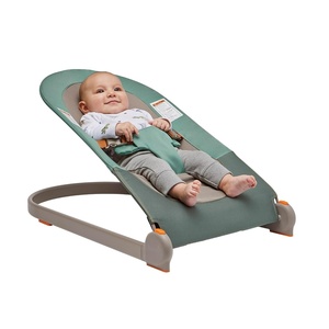 image:imageBoon Slant Portable Baby Bouncer  Folding Baby Seat for Infants  Lightweight Portable Baby Chair with Machine Washable Fabric and 3Point Harness  Dark GreenDark Green