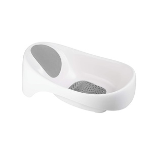 image:imageBoon Soak 3 Stage Baby Bathtub  Baby Bath Tub with Three Support Positions for Newborn to Toddlers  Color Changing Drain Plug for Ideal Bath Temperature  Gray  Ages 0 to 18 Months and UpWhite