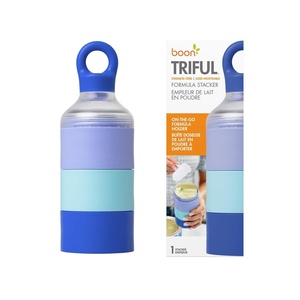 image:imageBoon Triful Baby Formula Dispenser On The Go  Insulated Stainless Steel Formula Containers with Stacking Design  Baby BottleFeeding Supplies for Travel  PinkBlue