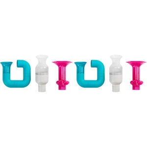 image:imageBoon Tubes Toddler Bath Toys  Bathtub Building Toys with Suction Cups  Toddler Sensory Toys and Bathtub Essentials  Blue  3 Count  Kids Ages 12 Months and UpAzul