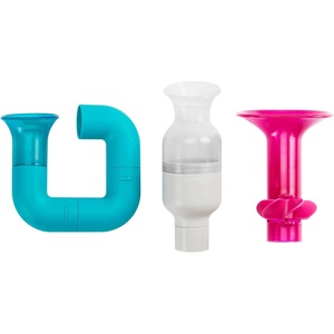 image:imageBoon Tubes Toddler Bath Toys  Bathtub Building Toys with Suction Cups  Toddler Sensory Toys and Bathtub Essentials  Blue  3 Count  Kids Ages 12 Months and UpBlue