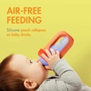 image:imageBoon Nursh Reusable Baby Bottle with Silicone Pouch Design Bundle  Stage 2 Medium Flow 8 Oz Baby Bottles Silicone Straw Sippy Cup Conversion Lids for Nursh Bottles  2 Count