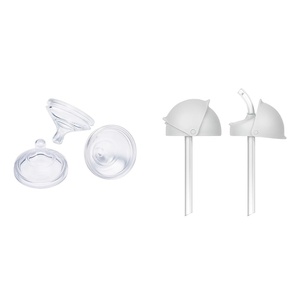 image:imageBoon Nursh Silicone Baby Bottle Nipples and Straw Sippy Cup Lids for Boon Nursh Bottles  3 Count Extra Slow Flow Nipples and 2 Count Conversion Straw Tops