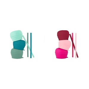 image:imageBoon Snug Silicone Sippy Cup Lids and Straws Bundle  Includes 6 Lids and 6 Straws