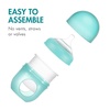 image:imageBoon Nursh Reusable Silicone Pouch Baby Bottles  Slow Flow Nipple  Silicone Baby Bottle Pouch and Nipple  Baby Feeding Essentials  Mint  03 Months  3 Count  4 OunceBlue