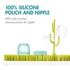 image:imageBoon Nursh Reusable Silicone Pouch Baby Bottles  Slow Flow Nipple  Silicone Baby Bottle Pouch and Nipple  Baby Feeding Essentials  Mint  03 Months  3 Count  4 OunceBlue