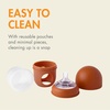 image:imageBoon Nursh Reusable Silicone Pouch Baby Bottles  Slow Flow Nipple  Silicone Baby Bottle Pouch and Nipple  Baby Feeding Essentials  Mint  03 Months  3 Count  4 OunceSpeckle