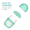 image:imageBoon Nursh Reusable Silicone Pouch Baby Bottles  Slow Flow Nipple  Silicone Baby Bottle Pouch and Nipple  Baby Feeding Essentials  Mint  03 Months  3 Count  4 OunceMint