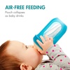 image:imageBoon Nursh Reusable Silicone Pouch Baby Bottles  Slow Flow Nipple  Silicone Baby Bottle Pouch and Nipple  Baby Feeding Essentials  Mint  03 Months  3 Count  4 OunceBlue