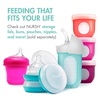 image:imageBoon Nursh Reusable Silicone Pouch Baby Bottles  Slow Flow Nipple  Silicone Baby Bottle Pouch and Nipple  Baby Feeding Essentials  Mint  03 Months  3 Count  4 OunceMint