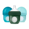 image:imageBoon Nursh Reusable Silicone Pouch Baby Bottles  Slow Flow Nipple  Silicone Baby Bottle Pouch and Nipple  Baby Feeding Essentials  Mint  03 Months  3 Count  4 OunceBlue
