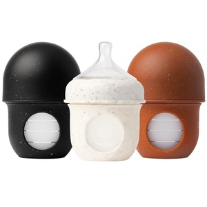 image:imageBoon Nursh Reusable Silicone Pouch Baby Bottles  Slow Flow Nipple  Silicone Baby Bottle Pouch and Nipple  Baby Feeding Essentials  Mint  03 Months  3 Count  4 OunceSpeckle