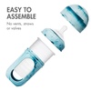 image:imageBoon Nursh Reusable Silicone Baby Bottles with Collapsible Pouch  Stage 1 Slow amp Stage 2 Medium Flow  Mint amp Tie Dye  3 Count Each