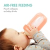 image:imageBoon Nursh Reusable Silicone Baby Bottles with Collapsible Pouch  Stage 1 Slow amp Stage 2 Medium Flow  Mint amp Tie Dye  3 Count Each