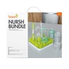 image:imageBoon NURSH Silicone Bottles and Grass Bundle Bottles amp Cleaning Accessories Starter SetSquare Drying Rack with Bottles