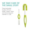 image:imageBoon NURSH Silicone Bottles and Grass Bundle Bottles amp Cleaning Accessories Starter SetSquare Drying Rack with Bottles