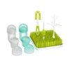 image:imageBoon NURSH Silicone Bottles and Grass Bundle Bottles amp Cleaning Accessories Starter SetSquare Drying Rack with Bottles