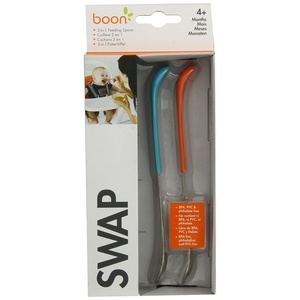 image:imageBoon Swap 2in1 Baby Spoon BlueOrangeBlueOrange